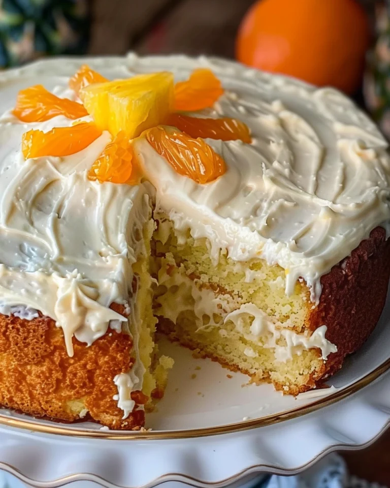 Orange Cake with Pineapple Icing