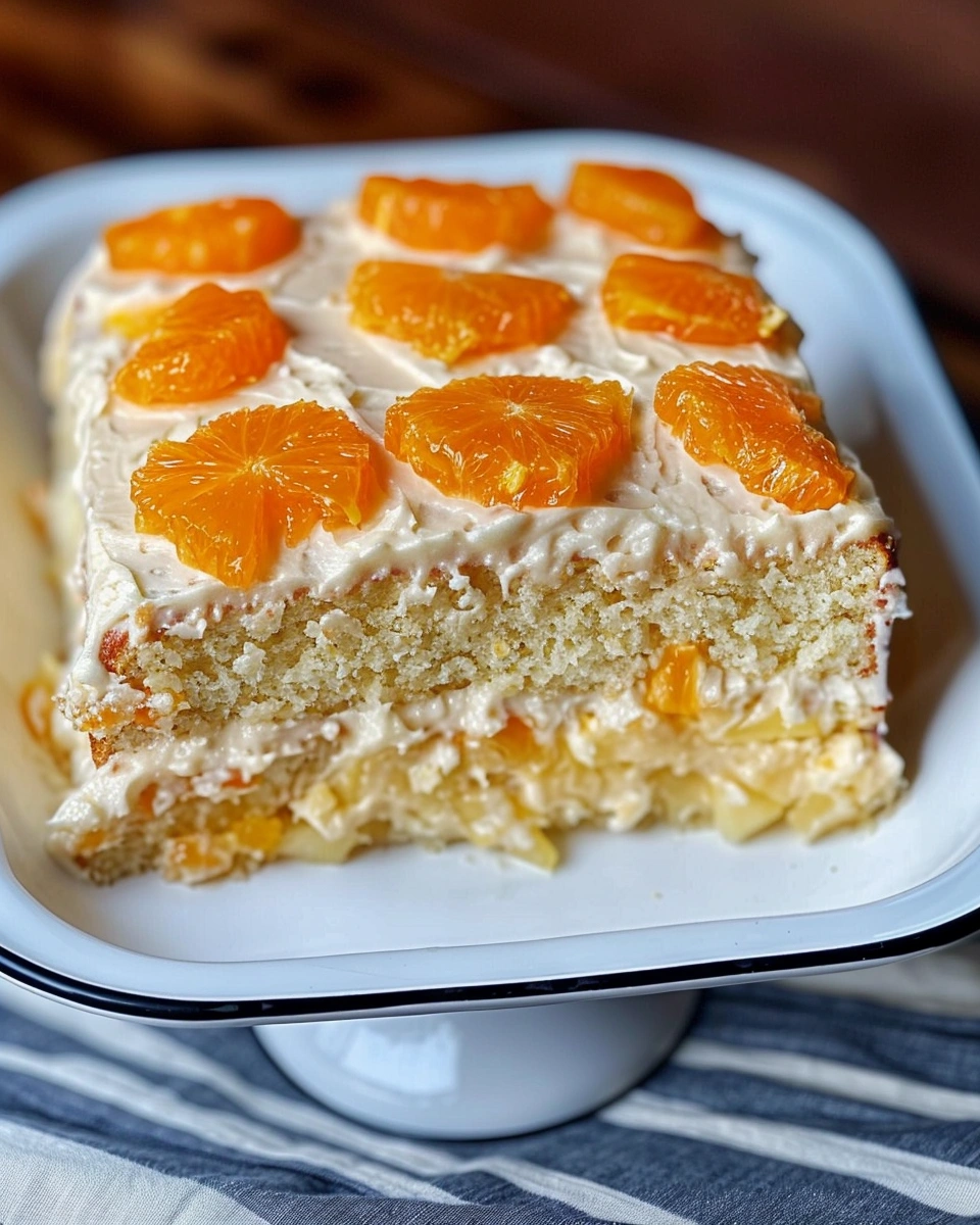 Orange Cake with Pineapple Icing