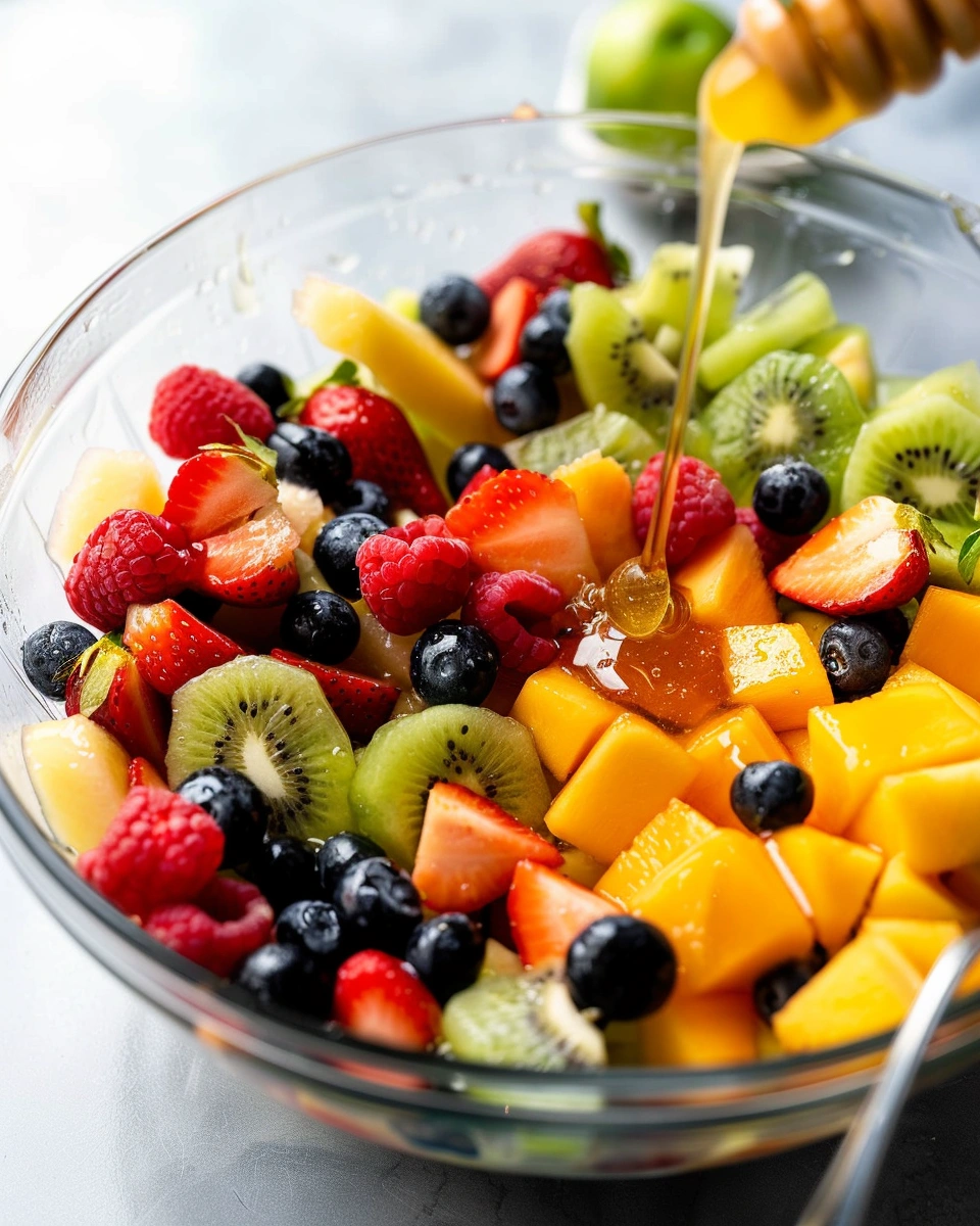 Fruit Salad with Honey Lime Dressing