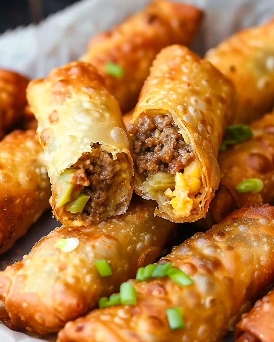 Cheeseburger Egg Rolls
