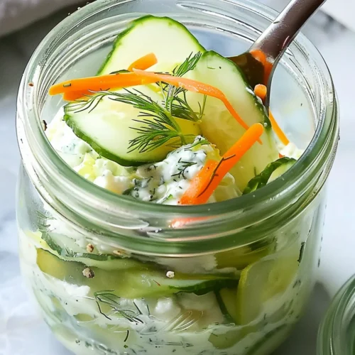 Cucumber-Dill Ricotta Snack Jar