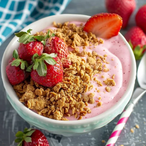 Strawberry Cheesecake Smoothie Bowl