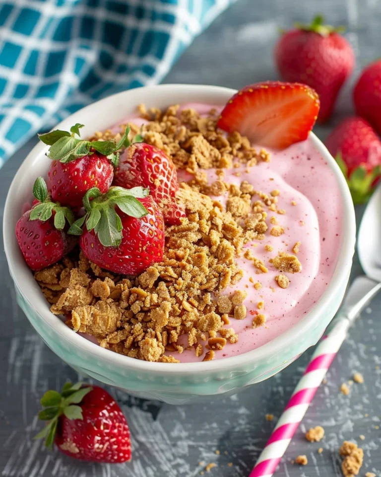 Strawberry Cheesecake Smoothie Bowl