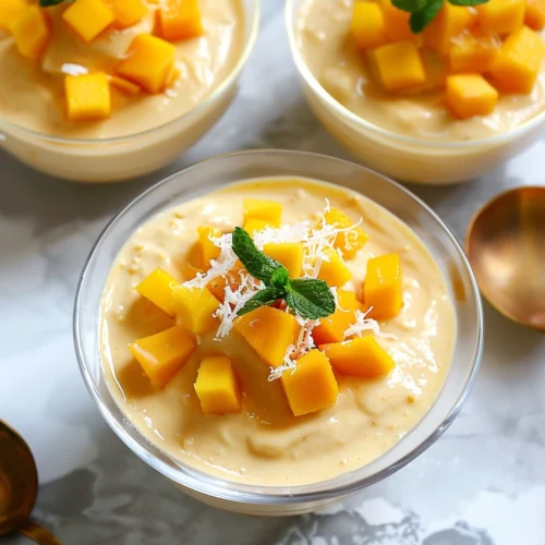 Cottage Cheese Mango Pudding
