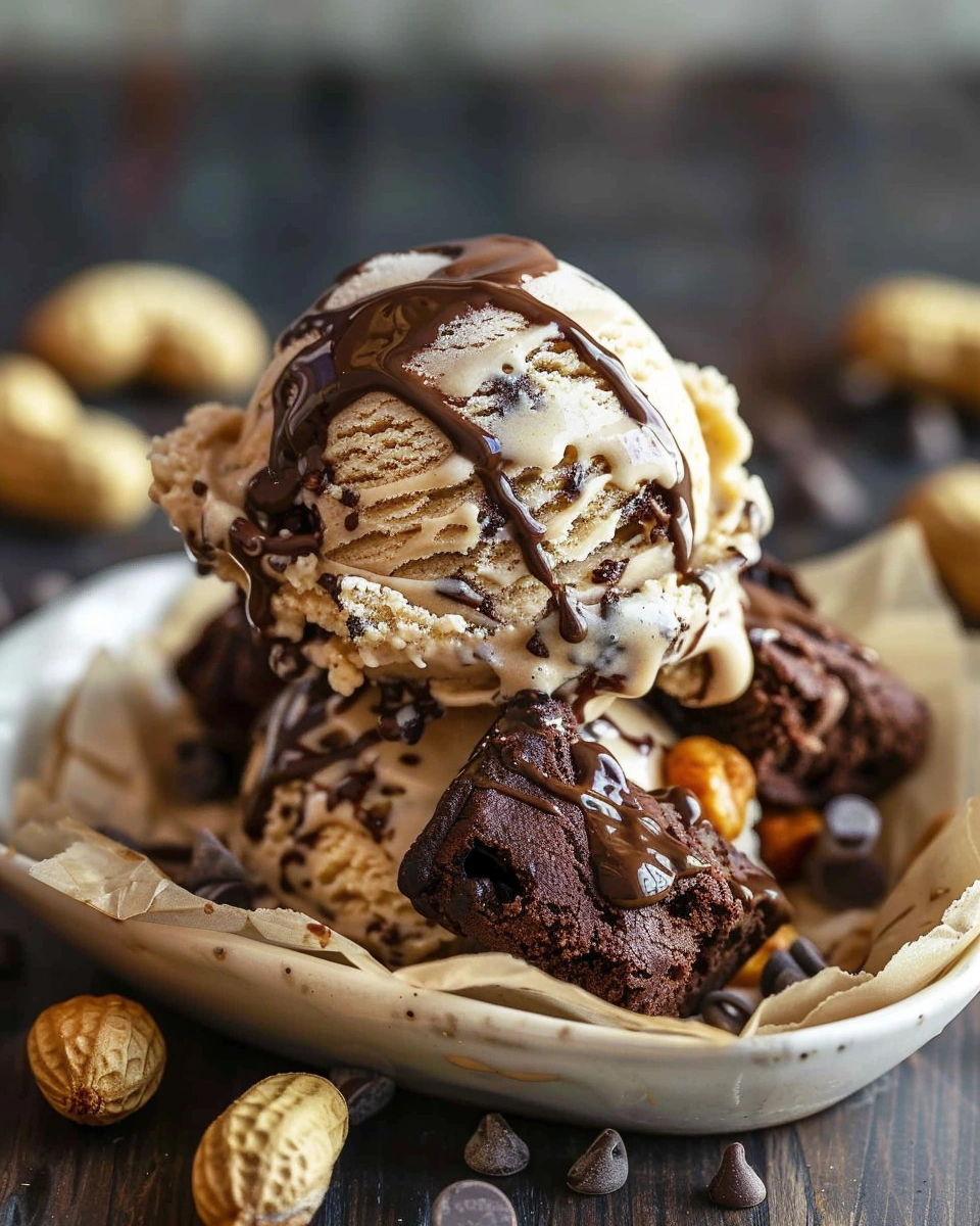 Peanut Butter Brownie Ice Cream
