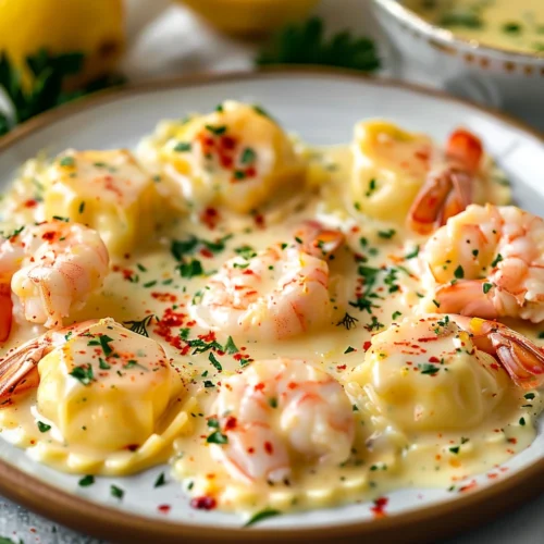 Lobster Ravioli in Lemon Butter Sauce