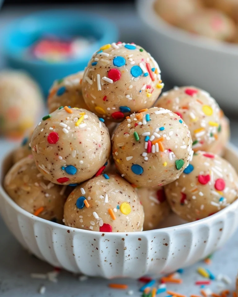 No Bake Cake Batter Protein Balls (Guilt-Free)