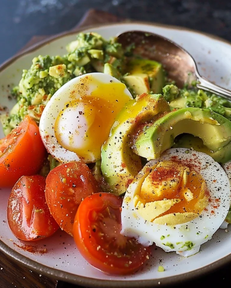 Pesto Tomato, Egg & Avocado Breakfast Salad