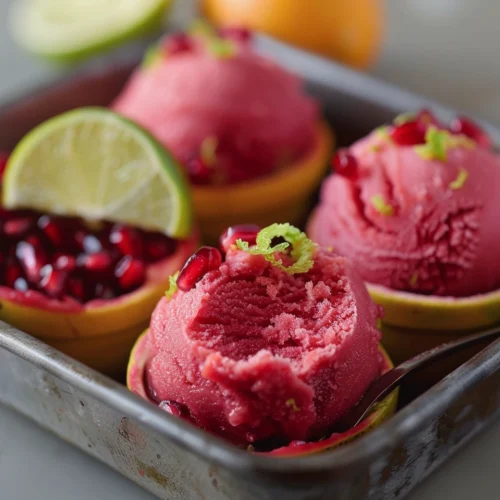 Pomegranate Lime Sorbet