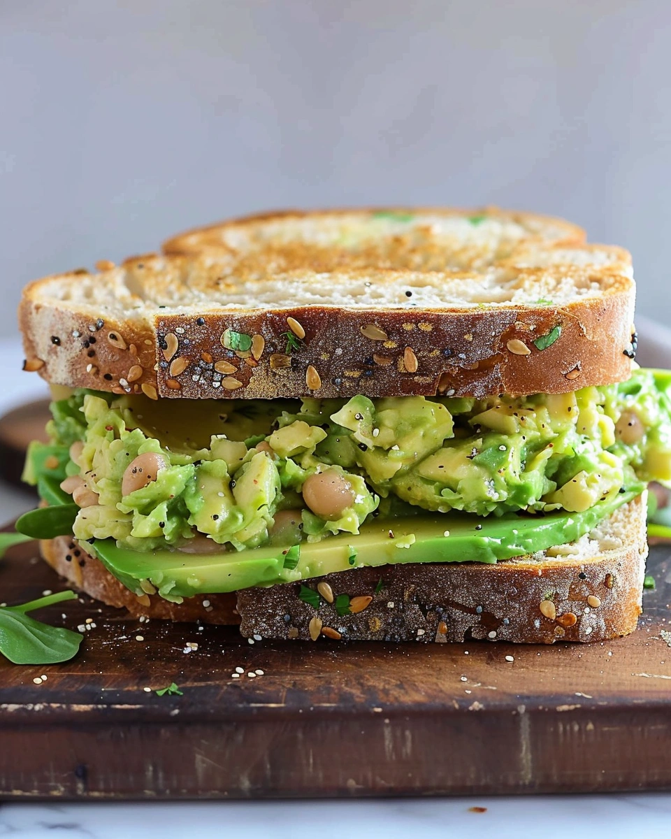 White Bean Avocado Sandwich