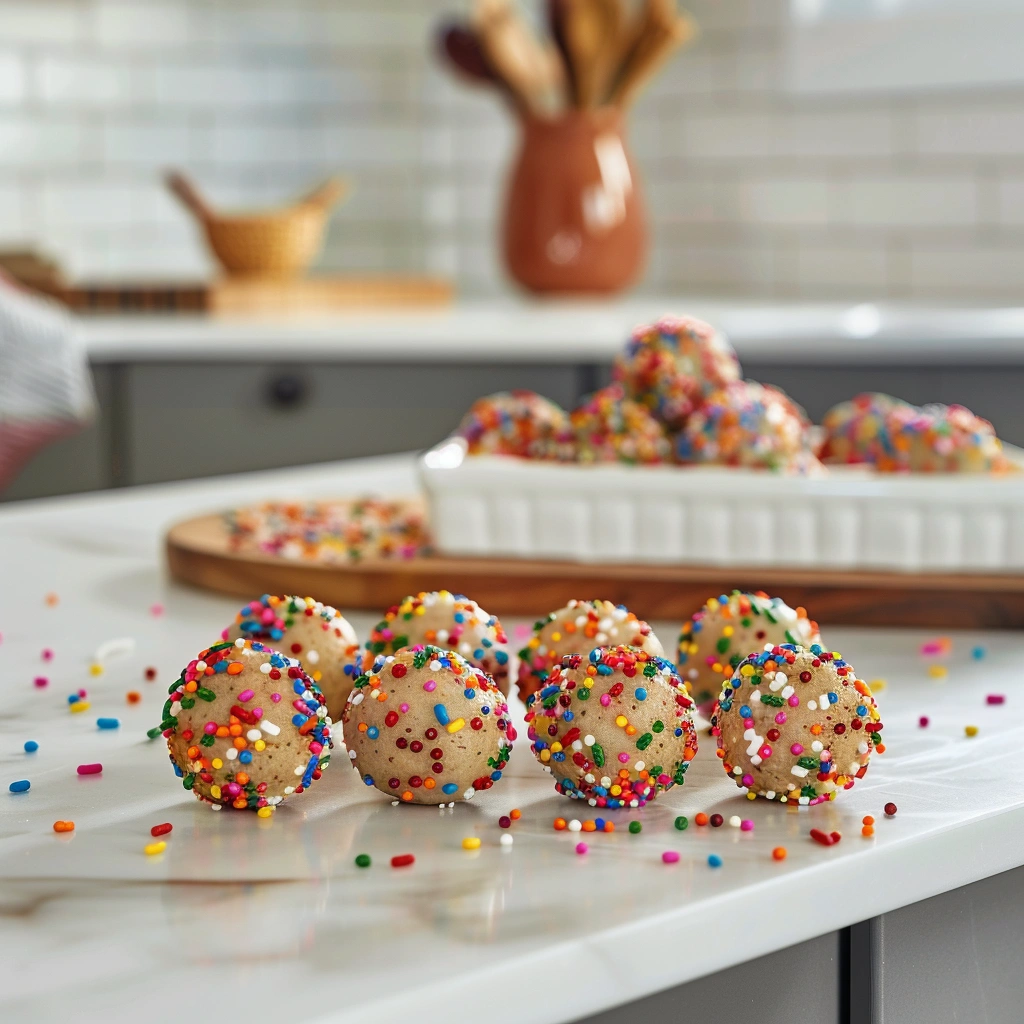 No Bake Cake Batter Protein Balls (Guilt-Free)