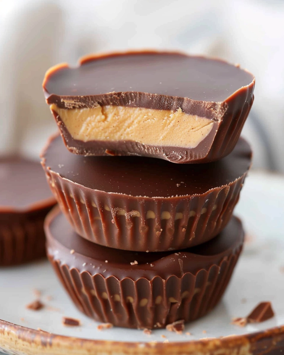4 Ingredient Dark Chocolate Peanut Butter Cups