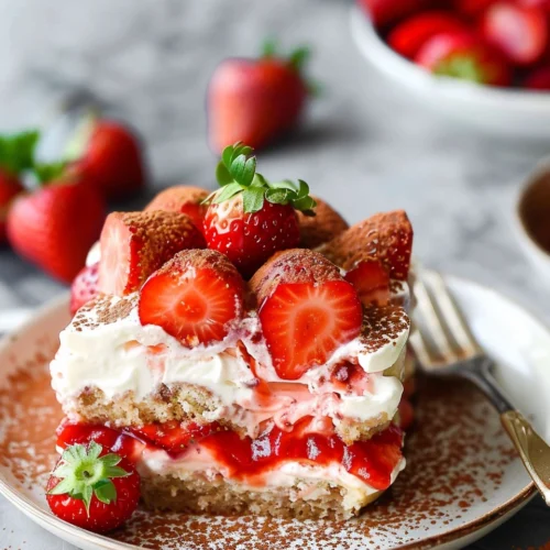 Strawberry Tiramisu (Vegan)