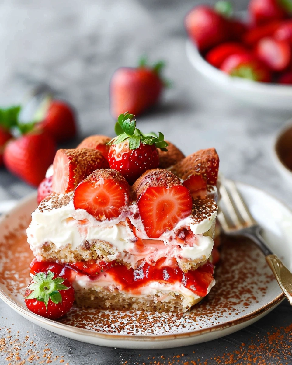 Strawberry Tiramisu (Vegan)