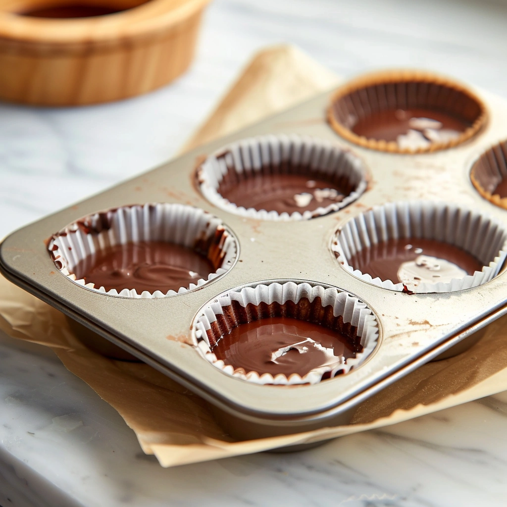 4 Ingredient Dark Chocolate Peanut Butter Cups