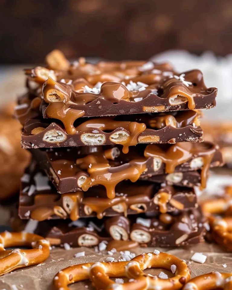 Best Salted Caramel Pretzel Bark
