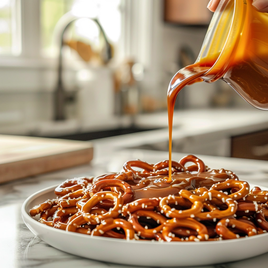 Best Salted Caramel Pretzel Bark