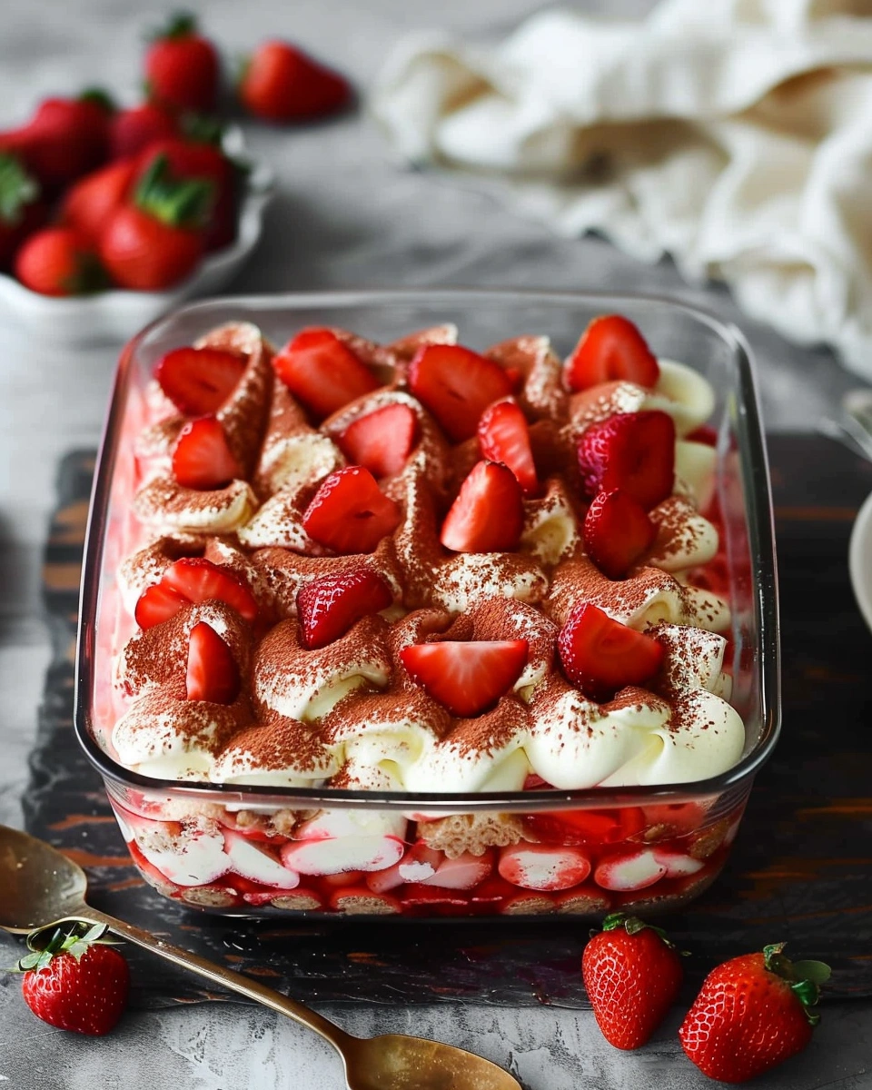 Strawberry Tiramisu (Vegan)