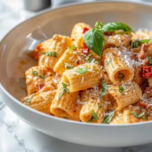 Creamy Roasted Pepper and Sun-Dried Tomato Pasta