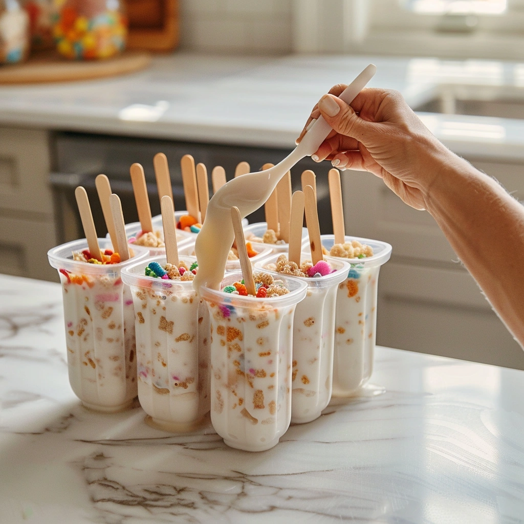 Milk and Cereal Breakfast Popsicles