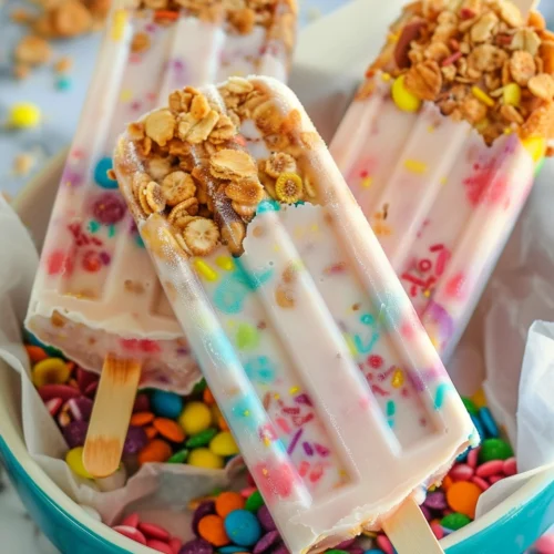 Milk and Cereal Breakfast Popsicles