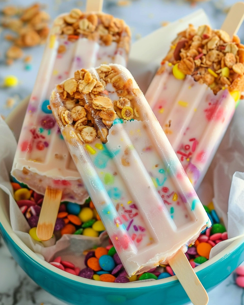 Milk and Cereal Breakfast Popsicles