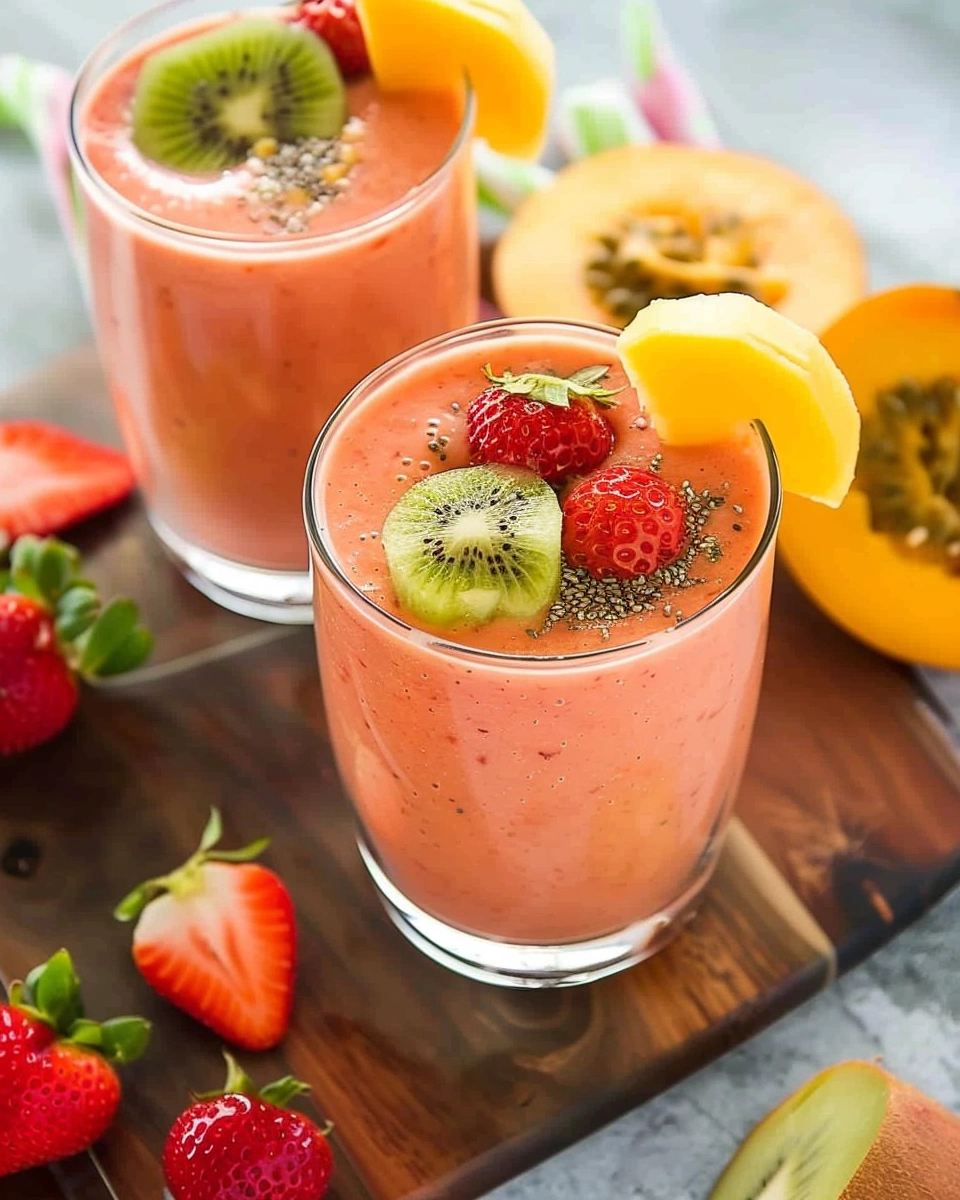 Best Strawberry kiwi Mango Smoothie
