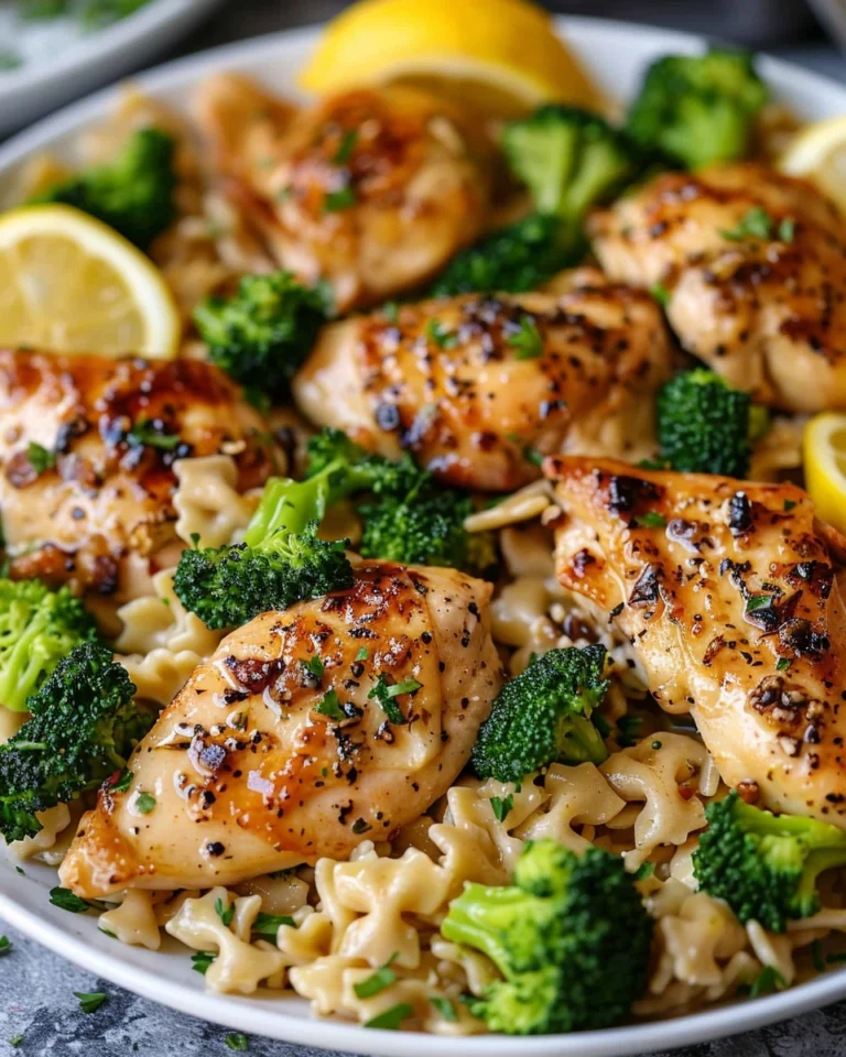 Cowboy Butter Lemon Bowtie Chicken with Broccoli Bliss