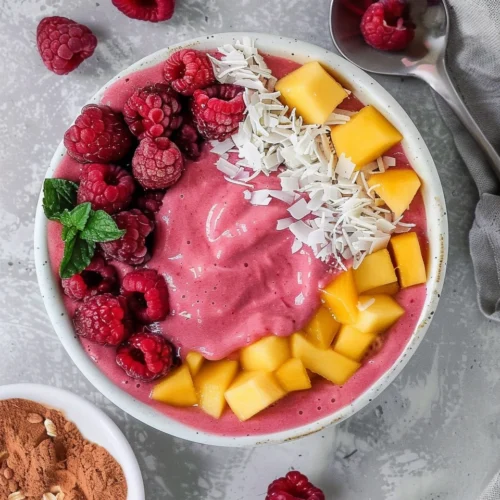 Raspberry Mango Smoothie Bowl