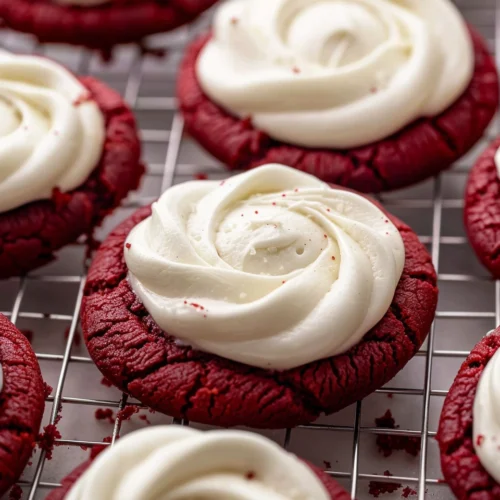 Red Velvet Cookies with Cream Cheese Frosting