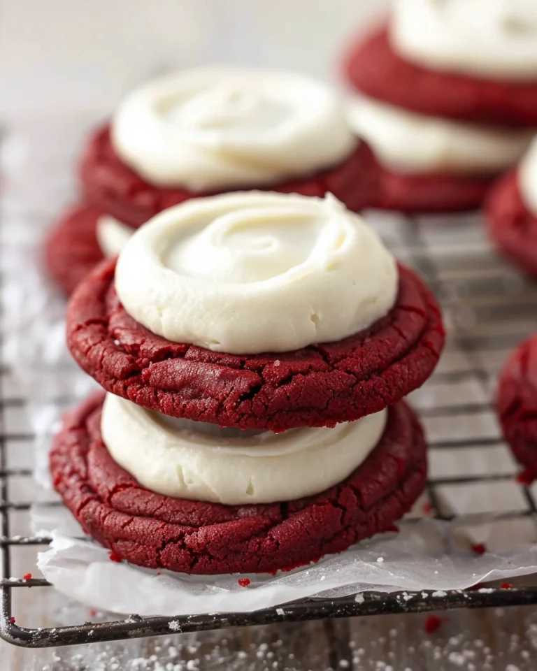Red Velvet Cookies with Cream Cheese Frosting