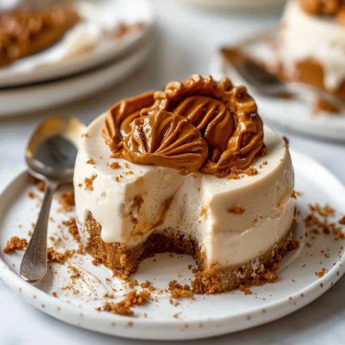No Bake Mini Biscoff Cheesecakes for Two (Dairy Free!)