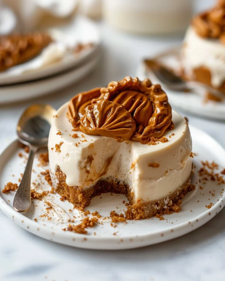 No Bake Mini Biscoff Cheesecakes for Two (Dairy Free!)