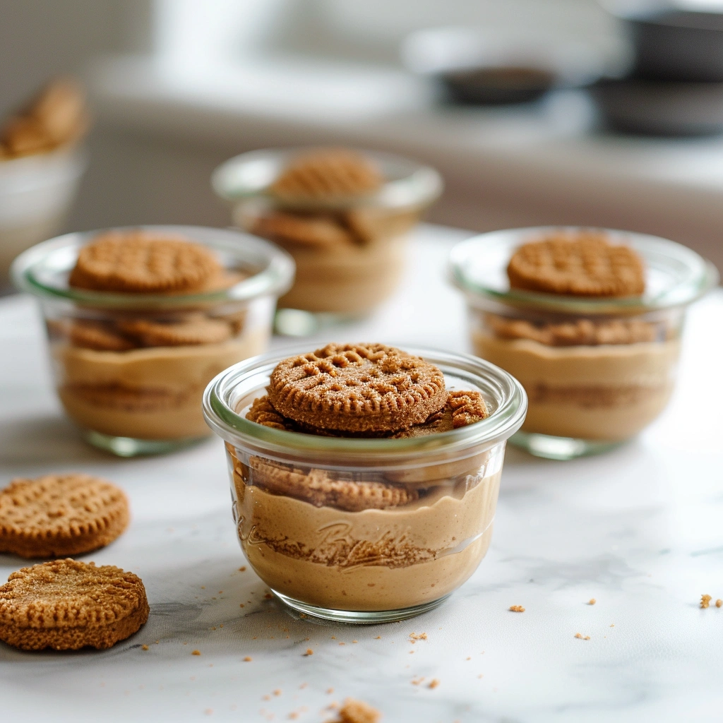 No Bake Mini Biscoff Cheesecakes for Two (Dairy Free!)