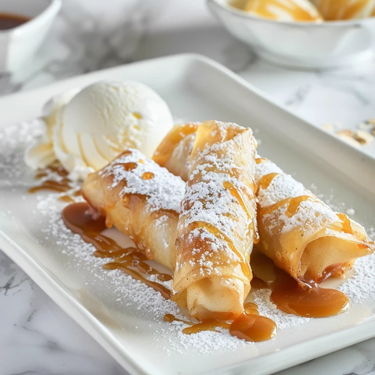 Baked Apple Pie Rice Paper Rolls