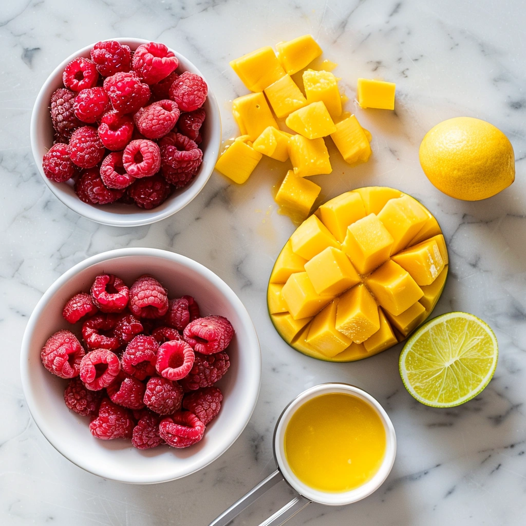 Mango Raspberry Popsicles