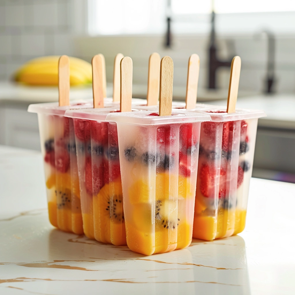 Mango Raspberry Popsicles