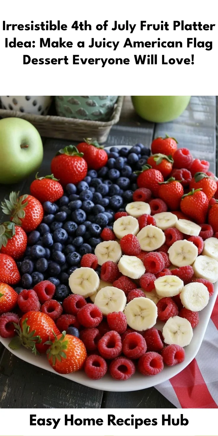 4th of July Fruit Platter Idea: How to Make an American Flag
