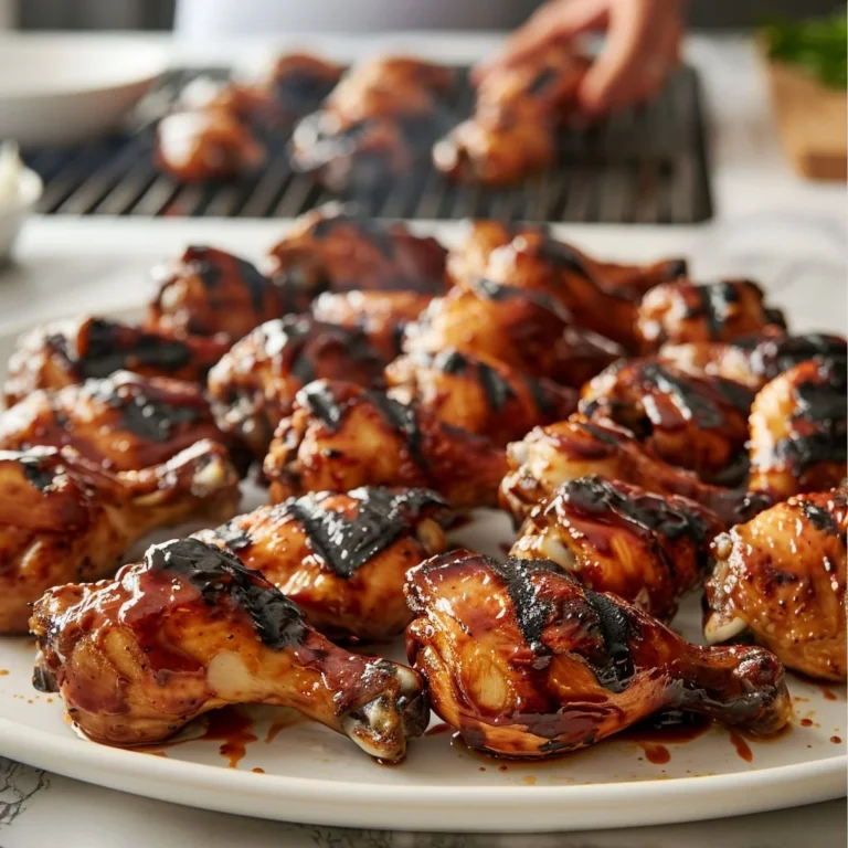 Delicious BBQ chicken grilled to perfection with smoky flavor and barbecue sauce.