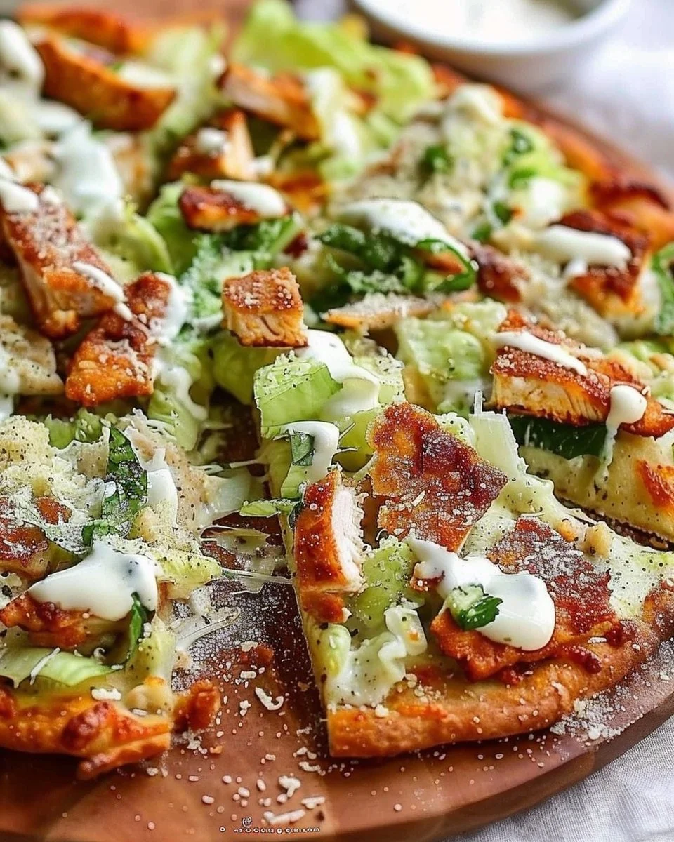 Chicken Caesar Salad Pizza