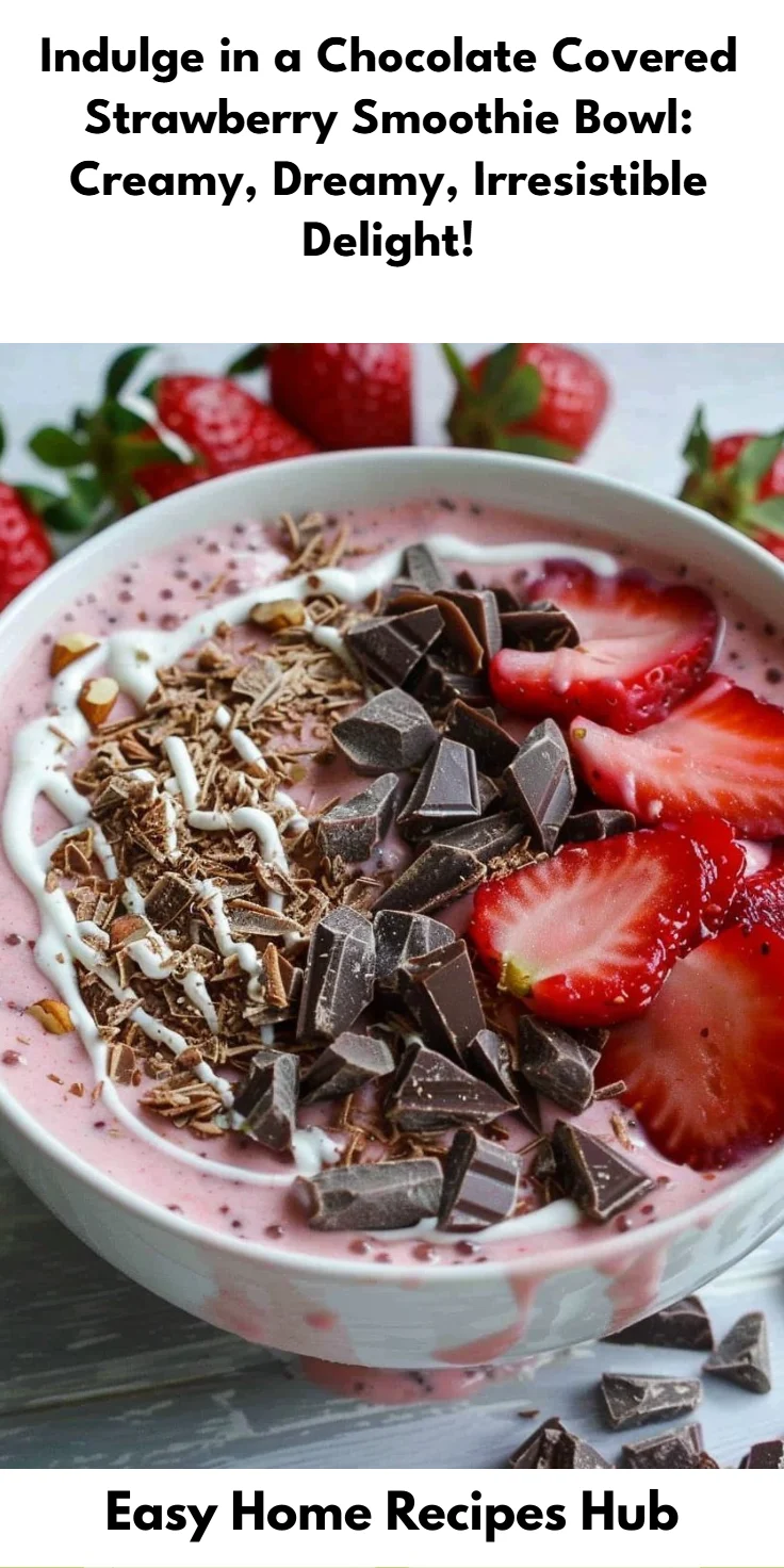 Chocolate Covered Strawberry Smoothie Bowl