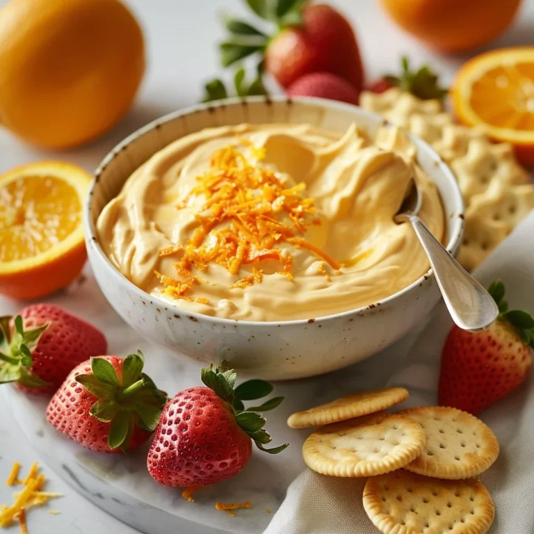 Creamsicle Dessert Dip in a bowl, ready to enjoy a creamy no-bake treat.