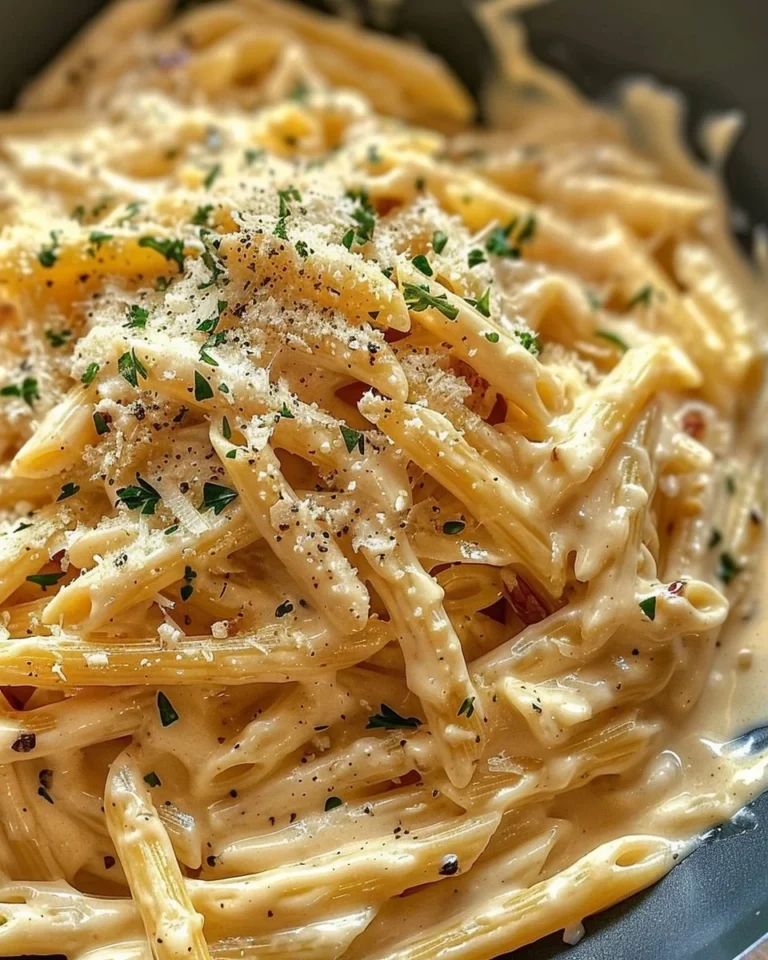 Delicious creamy garlic pasta dish, perfect for easy weeknight dinners.