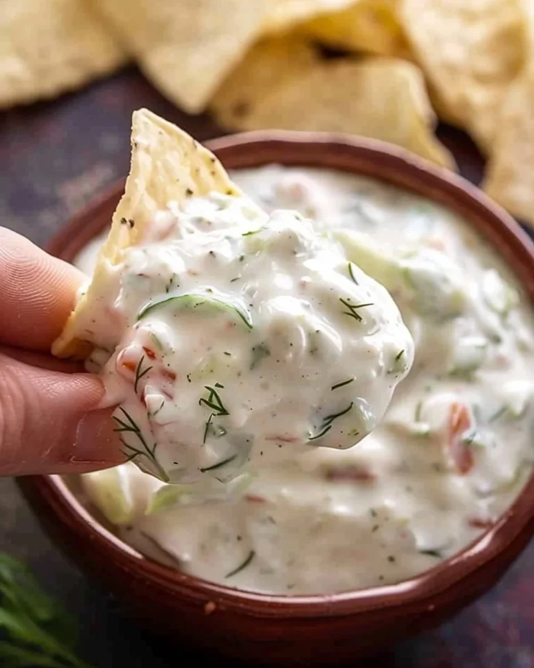 Creamy ranch dip served with fresh vegetables and snacks for parties