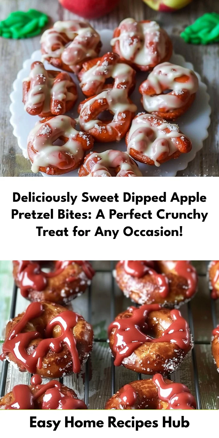 Dipped Apple Pretzel Bites