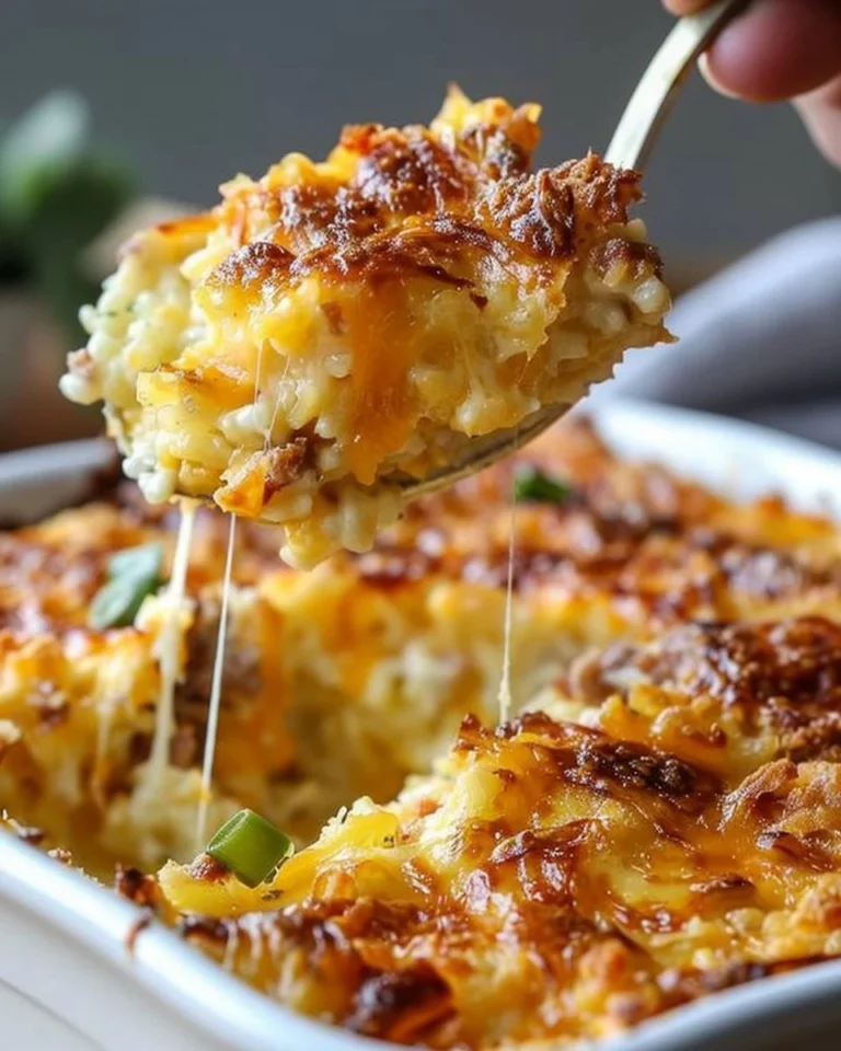 Dolly Parton's 5-ingredient casserole ready to serve for a family meal.