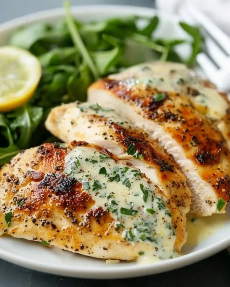 A beautifully cooked chicken breast served with vegetables on a plate