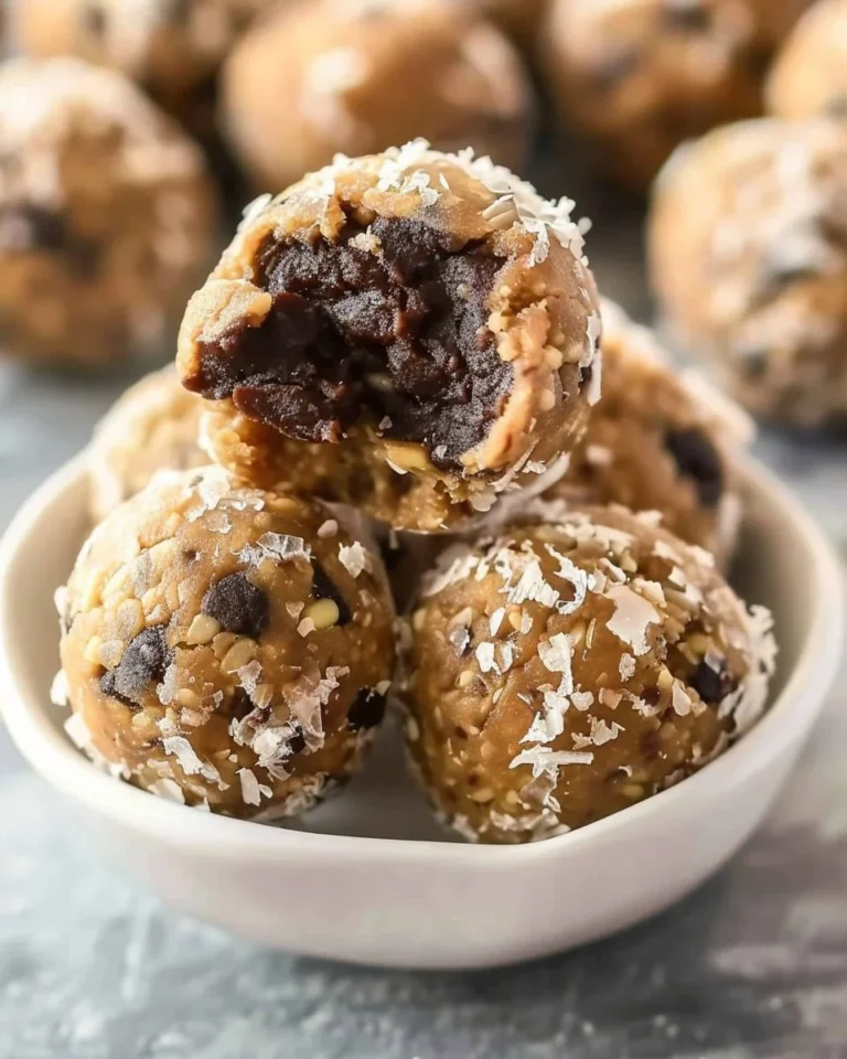 Healthy homemade energy balls made with nuts and dried fruits
