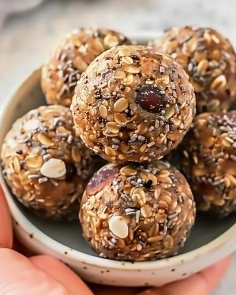 Delicious energy bites in cups and grams for a healthy snack