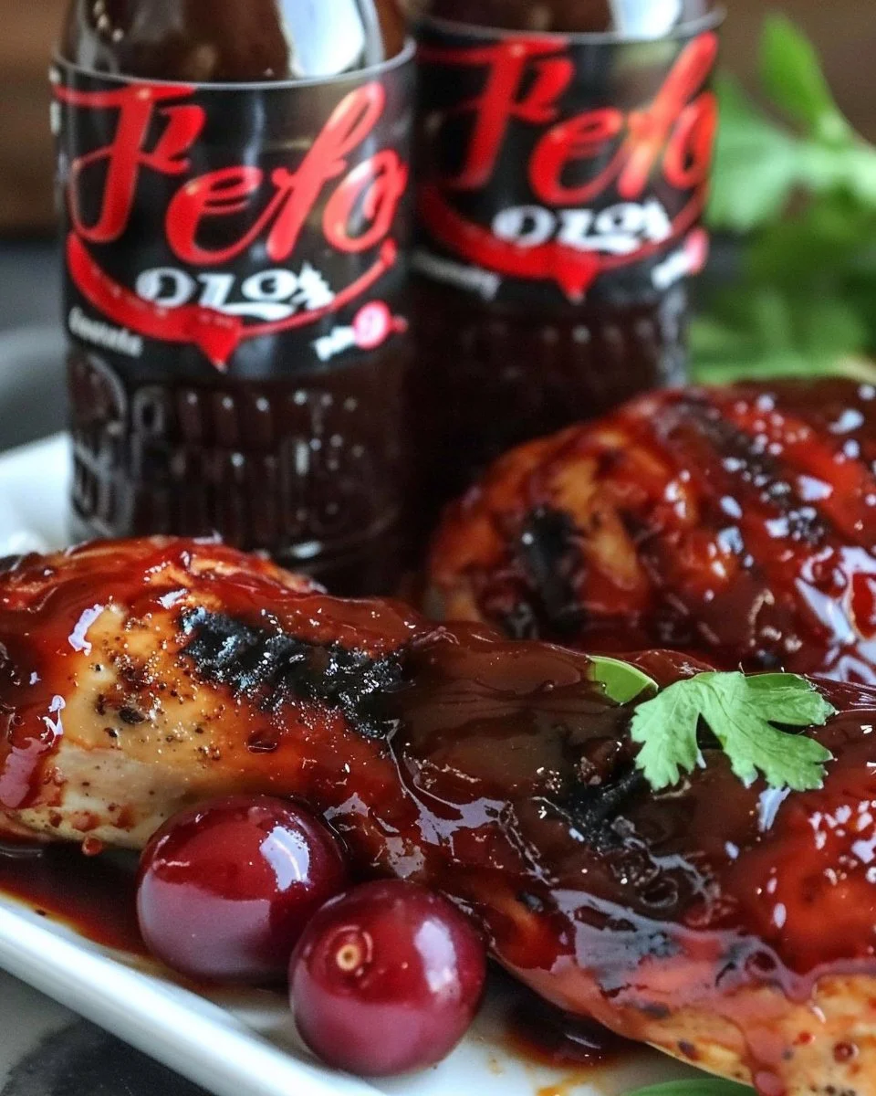 Grilled Chicken with Cherry Dr Pepper BBQ Sauce